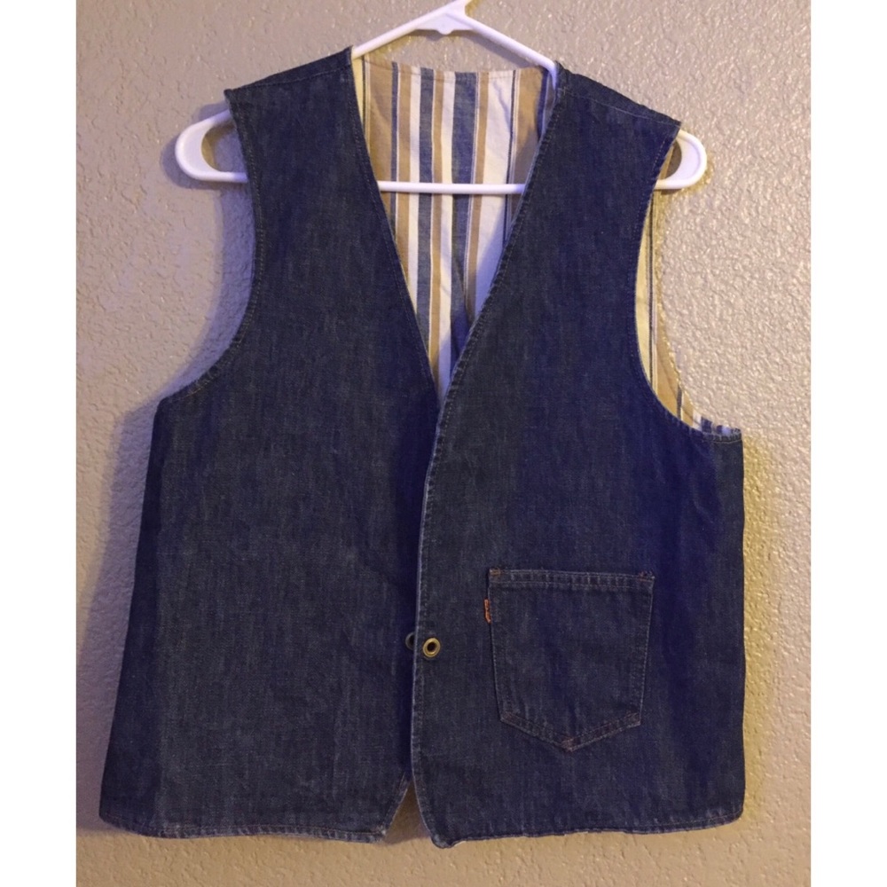 Authentic Vintage “Big E” Reversible Levi Vest